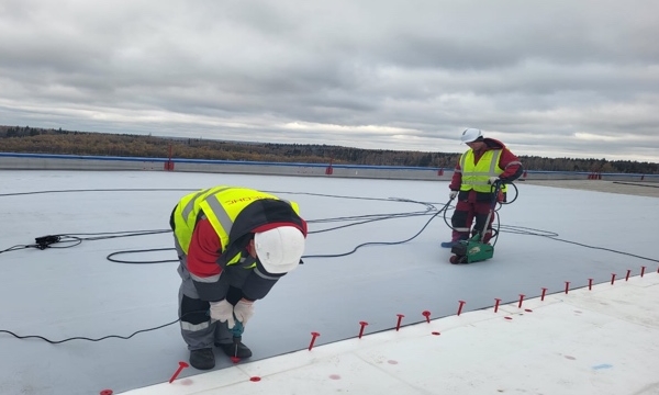 Монтаж мембранного покрытия