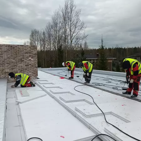 Монтаж пирога плоской кровли